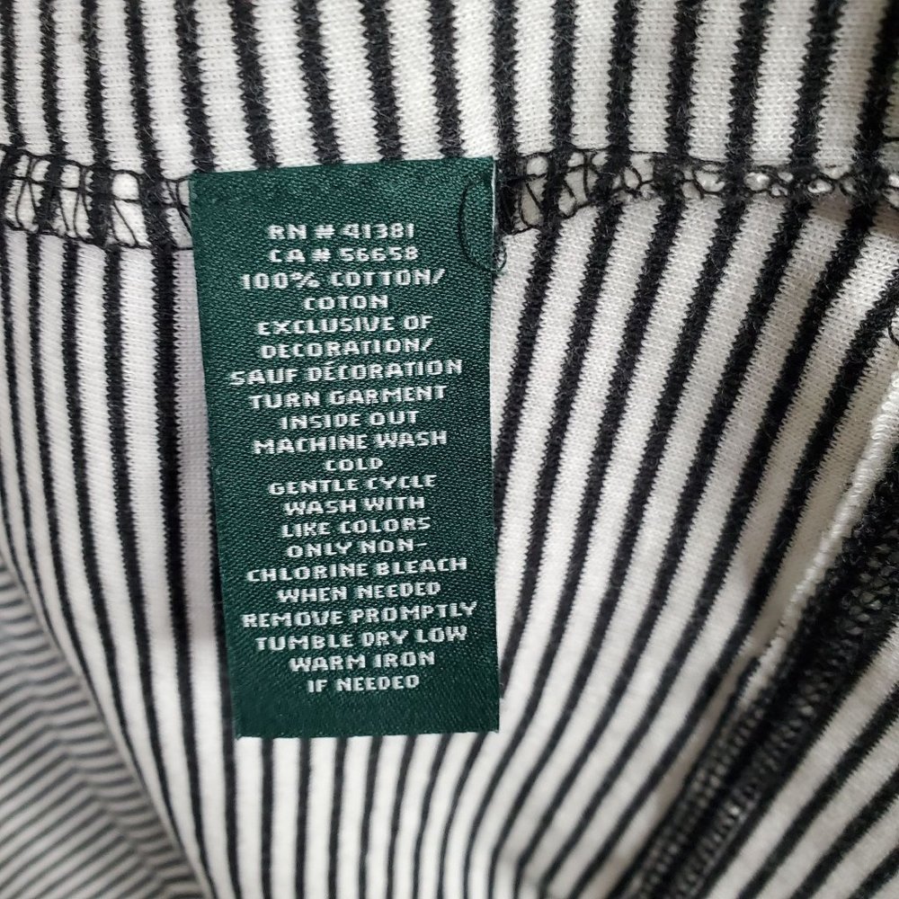 LRL Ralph Lauren Size XL Shirt Pullover Lightweight Knit Striped Black White - Picture 5 of 9